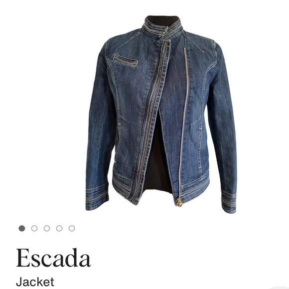 Escada sport Dark Blue Denim Jacket size 38 - Picture 1 of 8
